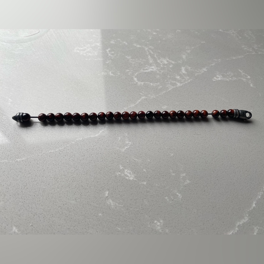 David Yurman Tiger Eye Spiritual Beads - X-Small Bracelet. 7in in length.